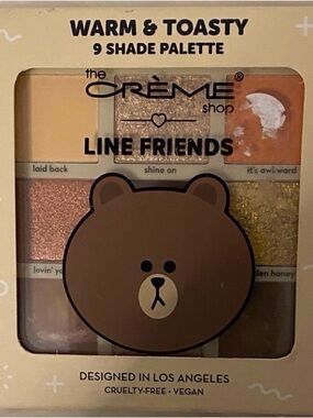 The Crème Shop Line Friends Warm & Toasty
Eyeshadow Palette NIB